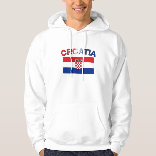 Kroatische Flagge 2 Hoodie (Vorderseite)