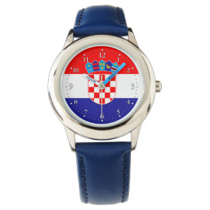 Kroatische Flagge Armbanduhr