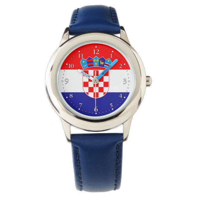 Kroatische Flagge Armbanduhr (Vorderseite)