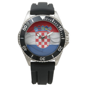 Kroatische Flagge Armbanduhr
