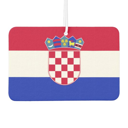 Kroatische Flagge Autolufterfrischer (Vorderseite)