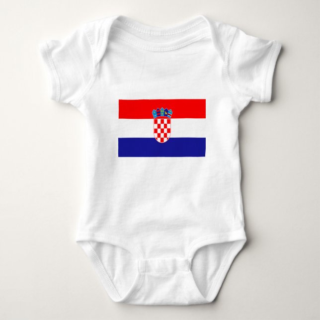 kroatische Flagge Baby Strampler (Vorderseite)