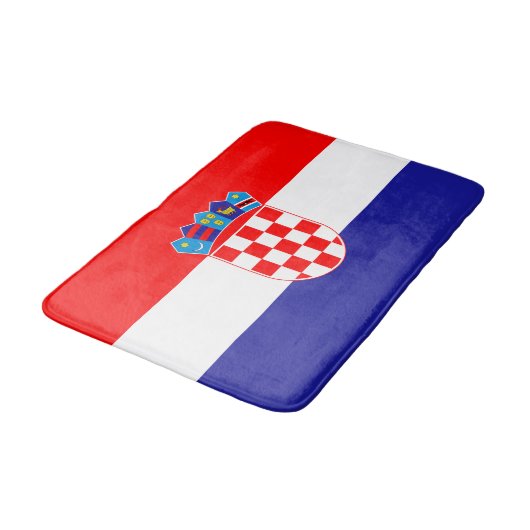 Kroatische Flagge Badematte (Schrägansicht)