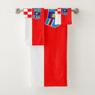 Kroatische Flagge Badhandtuch Set