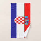 Kroatische Flagge Badhandtuch Set (Handtuch)