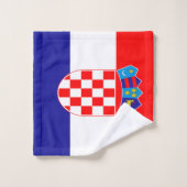 Kroatische Flagge Badhandtuch Set (Waschlappen)