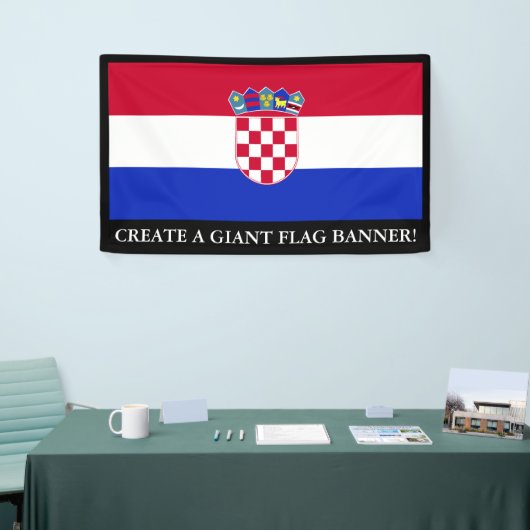 Kroatische Flagge Banner (Messeveranstaltung)