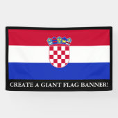 Kroatische Flagge Banner (Horizontal)