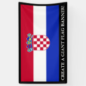 Kroatische Flagge Banner (Vertikal)