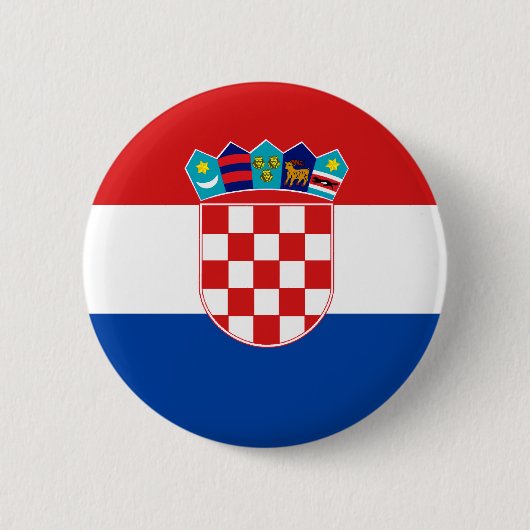 Kroatische Flagge Button (Vorderseite)