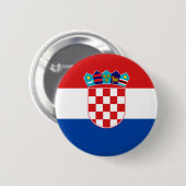 Kroatische Flagge Button (Vorne & Hinten)