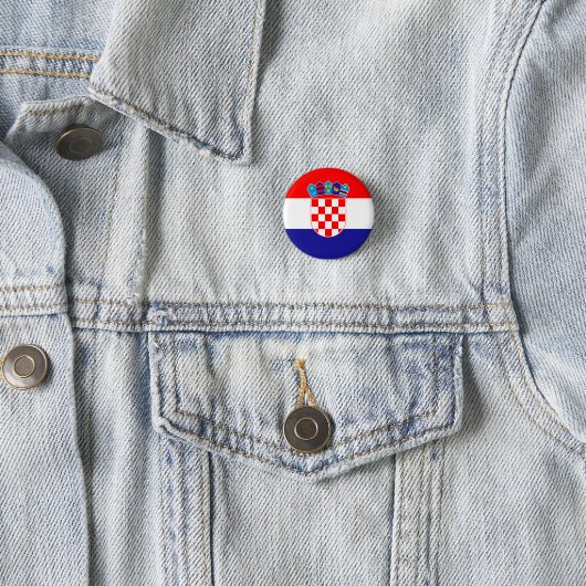 Kroatische Flagge Button (Beispiel)