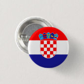 kroatische Flagge Button (Vorne & Hinten)