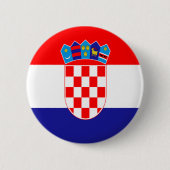 Kroatische Flagge Button (Vorderseite)