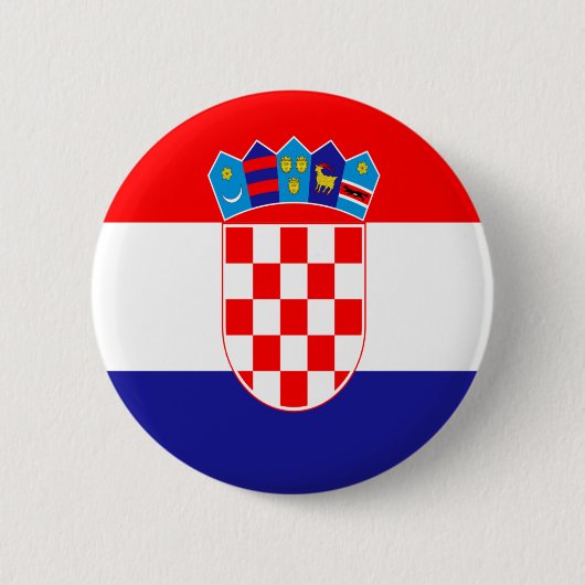 Kroatische Flagge Button (Vorderseite)