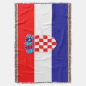 Kroatische Flagge Decke (Vorderseite Vertikal)