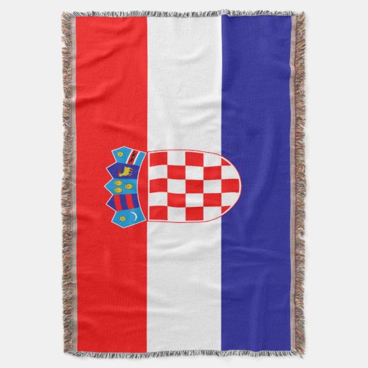 Kroatische Flagge Decke (Vorderseite Vertikal)