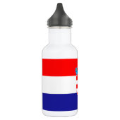 Kroatische Flagge Edelstahlflasche (Links)