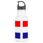 Kroatische Flagge Edelstahlflasche (Rückseite)
