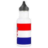 Kroatische Flagge Edelstahlflasche (Rechts)