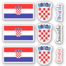 Kroatische Flagge, Emblem mit Individuelle Name
