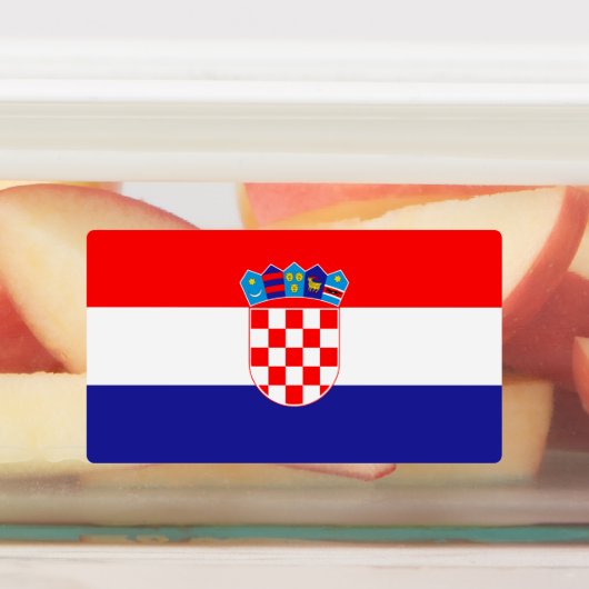 Kroatische Flagge Etiketten (Befestigt)