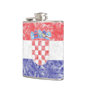 Kroatische Flagge Flachmann (Links)