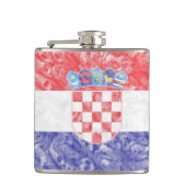 Kroatische Flagge Flachmann (Vorderseite)