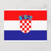 Kroatische Flagge, Flagge Kroatiens Postkarte (Vorderseite)