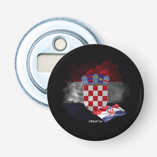 Kroatische Flagge Flaschenöffner (Vorderseite)