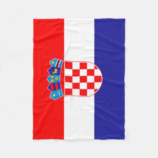 Kroatische Flagge Fleecedecke (Vorderseite)