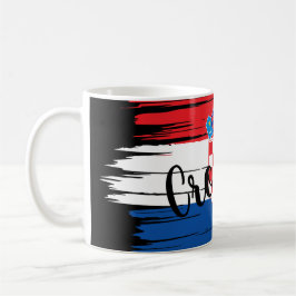 Kroatische Flagge für künstlerische Pinselstriche Kaffeetasse