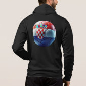 Kroatische Flagge Fußball  Hoodie (Rückseite)
