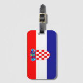 Kroatische Flagge Gepäckanhänger (Vorderseite Vertikal)