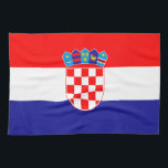 Kroatische Flagge Geschirrtuch<br><div class="desc">Die Nationalflagge Kroatiens.</div>