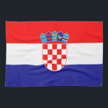 Kroatische Flagge Geschirrtuch<br><div class="desc">Die Nationalflagge Kroatiens.</div>