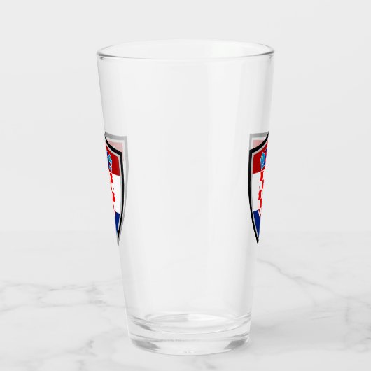 kroatische Flagge Glas (Rechts)