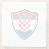 kroatische Flagge Glasuntersetzer (Rückseite)