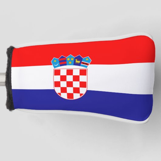 Kroatische Flagge Golf Head Cover Golf Headcover (Vorderseite)