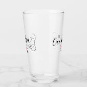 Kroatische Flagge Herz, I Liebe Kroatien Glas (Links)