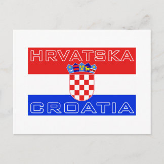 Kroatische Flagge Hrvatska Postkarte