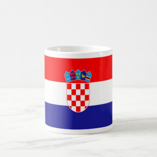 Kroatische Flagge Kaffeetasse