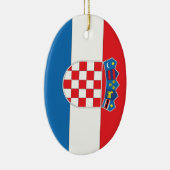 Kroatische Flagge Keramik Ornament (Rechts)