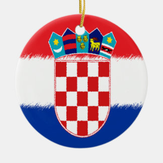 Kroatische Flagge Keramikornament
