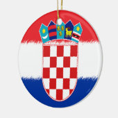 Kroatische Flagge Keramikornament (Links)