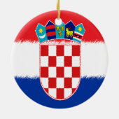 Kroatische Flagge Keramikornament (Hinten)