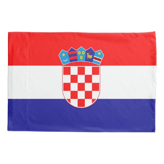 Kroatische Flagge Kissenbezug (Rückseite)