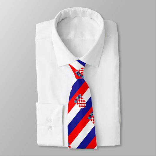 Kroatische Flagge Krawatte (Gebunden)