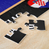 Kroatische Flagge & Kroatien - Land, Urlaub/Sport Puzzle (Seite)