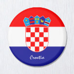 Kroatische Flagge & Kroatien - Reise, Urlaub/Sport Magnet<br><div class="desc">Kühlschrankmagnet: Kroatische Flagge & Kroatien - Liebe mein Land,  Reisen,  Nationalpatrioten,  Sportfans / Feriengeschenke</div>